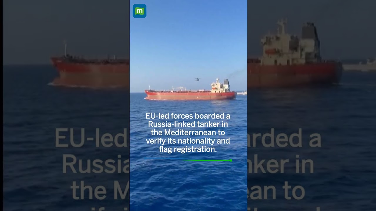 Italian-led EU force boards sanctioned tanker from Russia's 'shadow fleet' in Mediterranean cover art