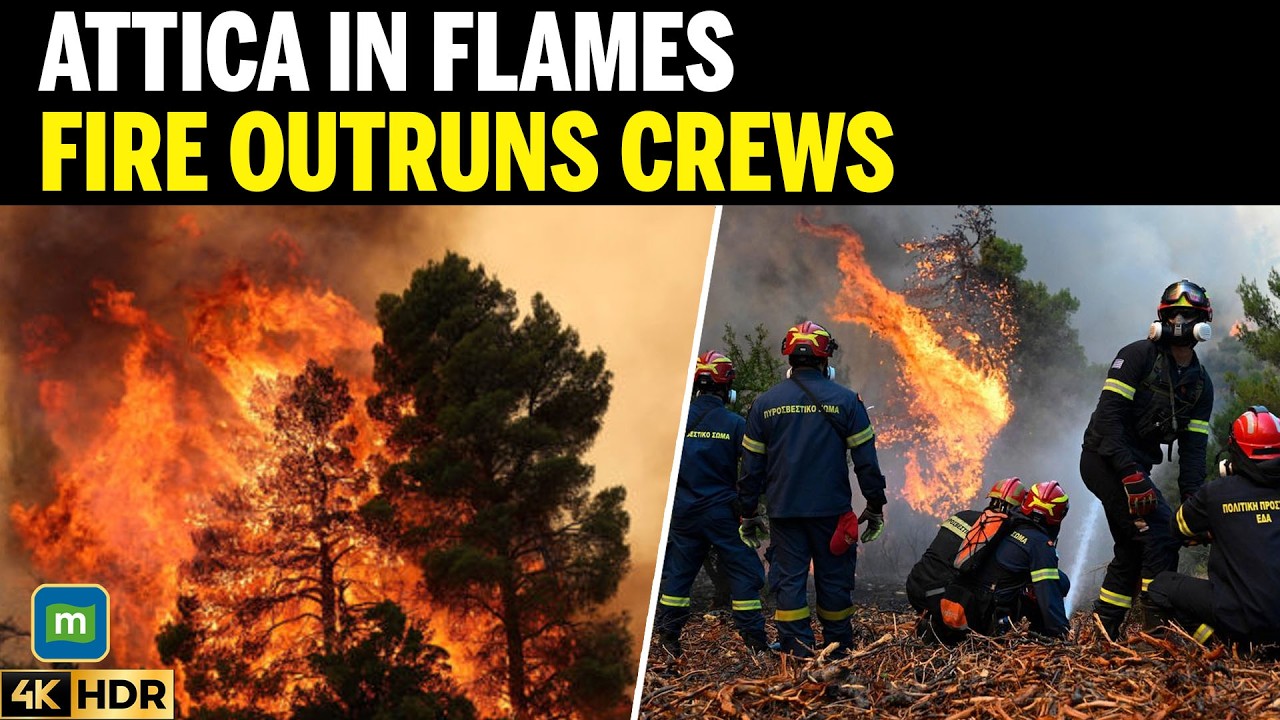 Attica Wildfire Rages After Deadly Helicopter Collision Claims Two Crew Members’ Lives cover art
