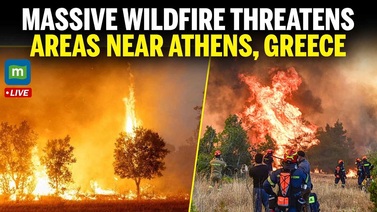 🔴 LIVE: Firefighters Battle Massive Wildfire Near Athens, Greece | Evacuations Underway | N18G cover art