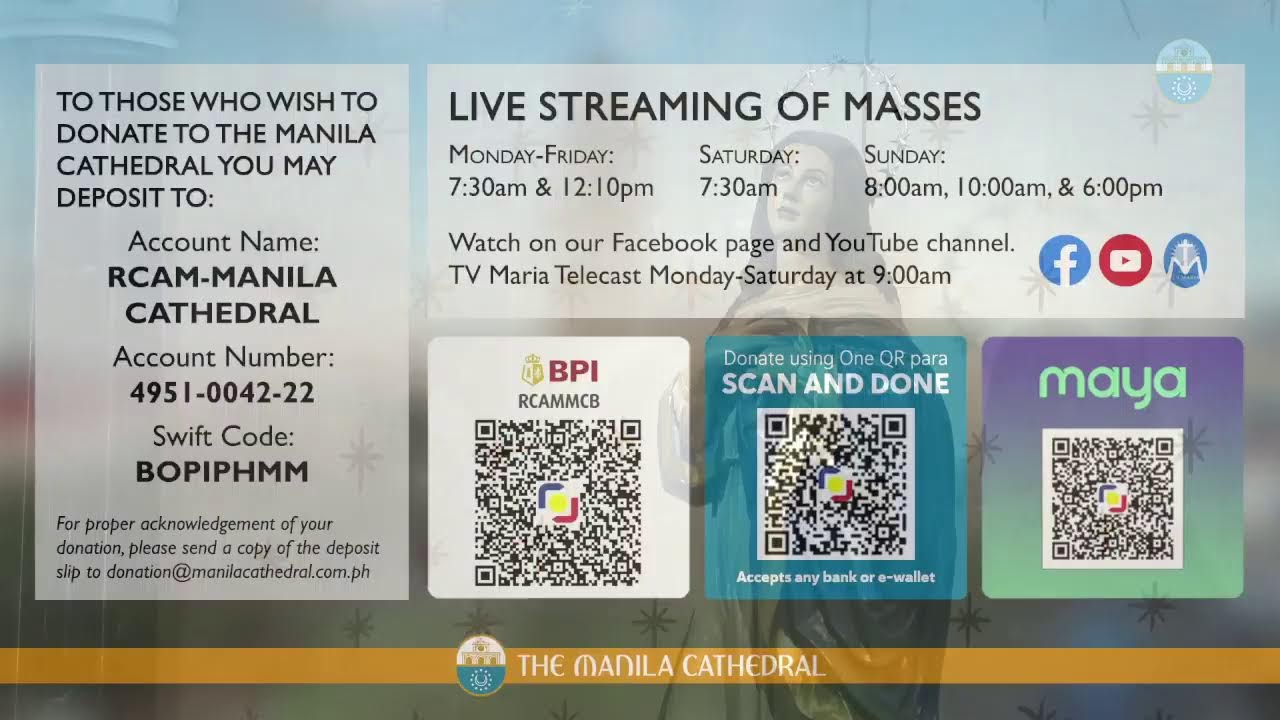 Daily Mass at the Manila Cathedral - August 12, 2026 (12:10pm) cover art