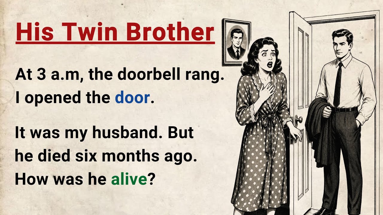 Learn English through Stories Level 3 ⭐His Twin Brother - Improve your English | English Audio Story cover art