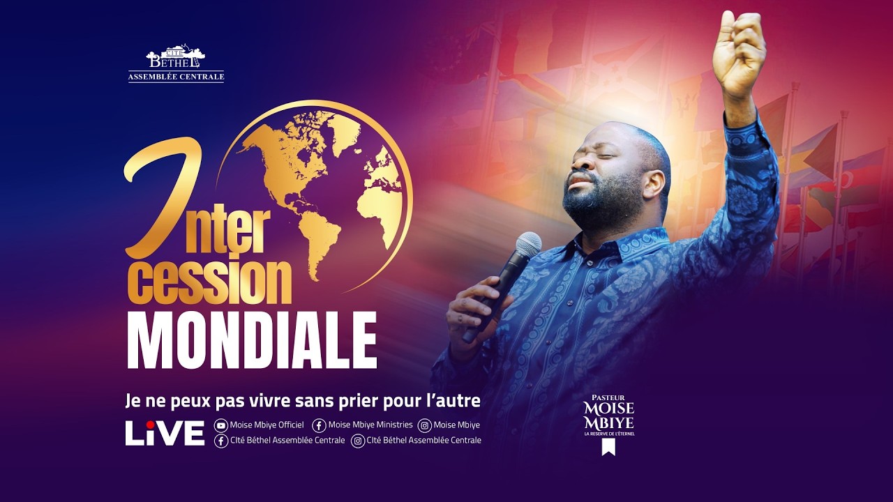 BIENVENUE À NOTRE CULTE D'INTERCESSION MONDIALE/ JEUDI 06.08.2026/AVEC LE PASTEUR MOISE MBIYE cover art