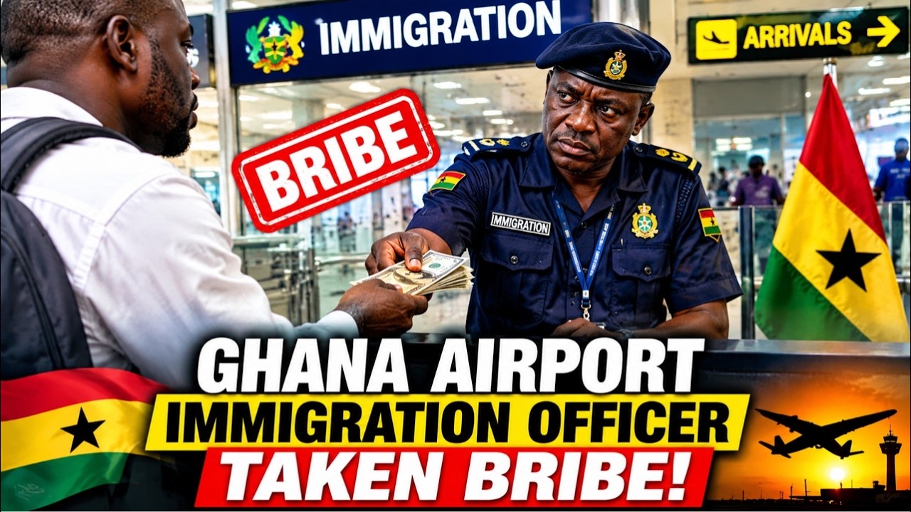 GH🇬🇭 Immigration Officer Caught live Begging For Money At Airport" Muslim Mallam Apologized" Lumba.. cover art