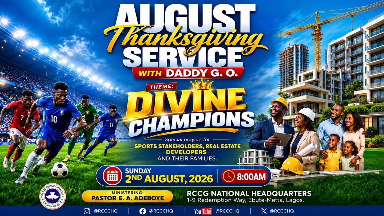 RCCG AUGUST 2026 SPECIAL SUNDAY THANKSGIVING SERVICE || DIVINE CHAMPION cover art