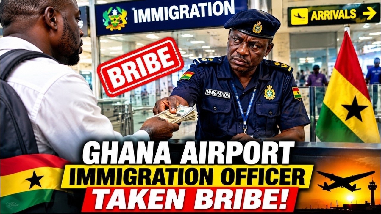 GH🇬🇭 Immigration Officer Caught live Begging For Money At Airport" Muslim Mallam Apologized" Lumba.. cover art