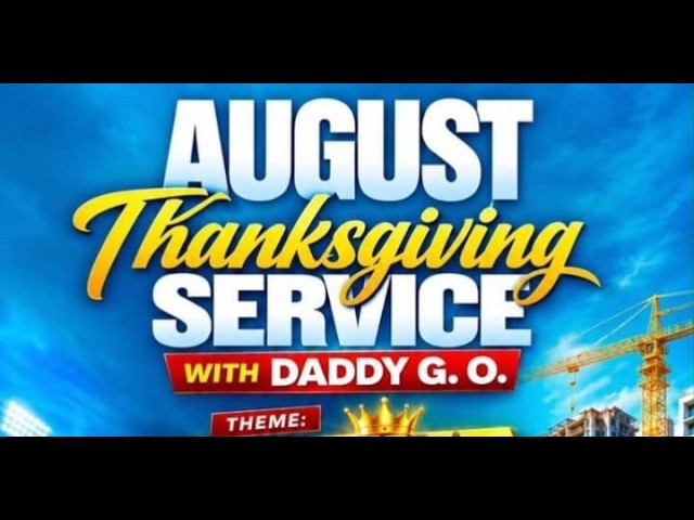 RCCG AUGUST 2nd  2026 | THANKSGIVING SERVICE cover art