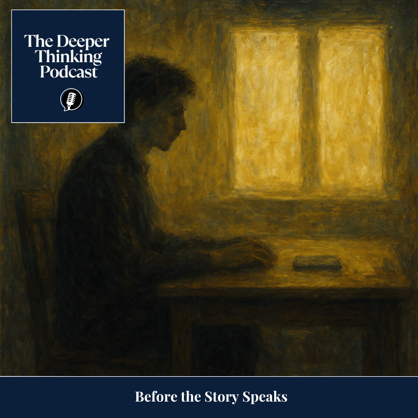 Before the Story Speaks: Narrative, Attention, and the Unmaking of the Shared World - The Deeper Thinking Podcast cover art