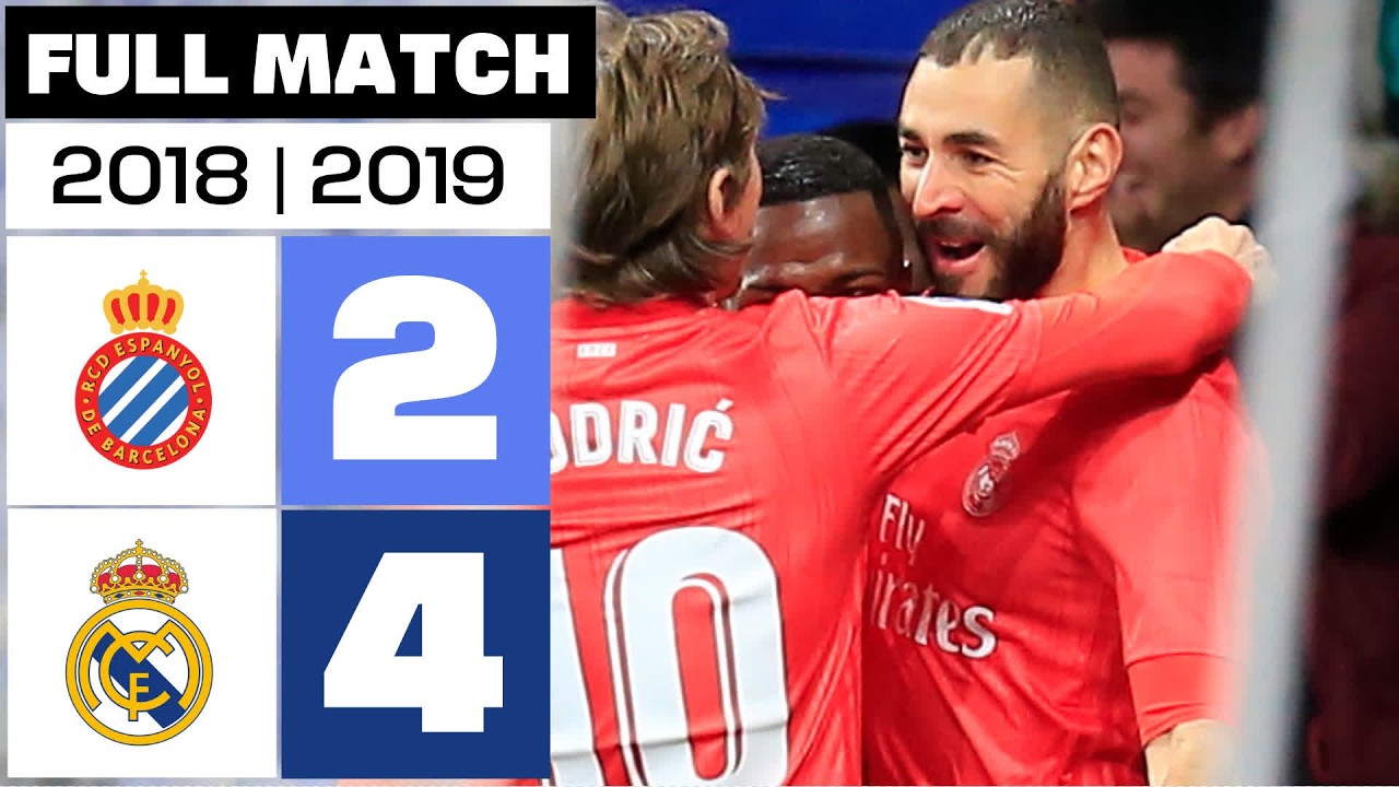 RCD Espanyol 2 - 4 Real Madrid 2018/19 PARTIDO COMPLETO