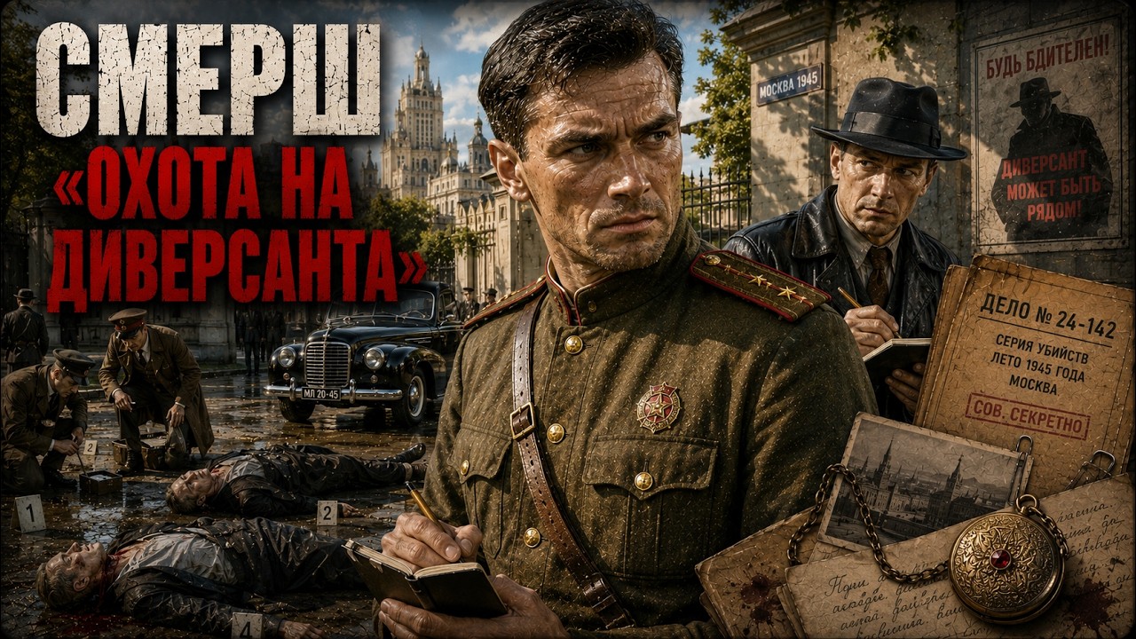 СМЕРШ📖 Аудиокнига полная : " Охота на Диверсанта " Военные Истории / Реальные События👍 cover art