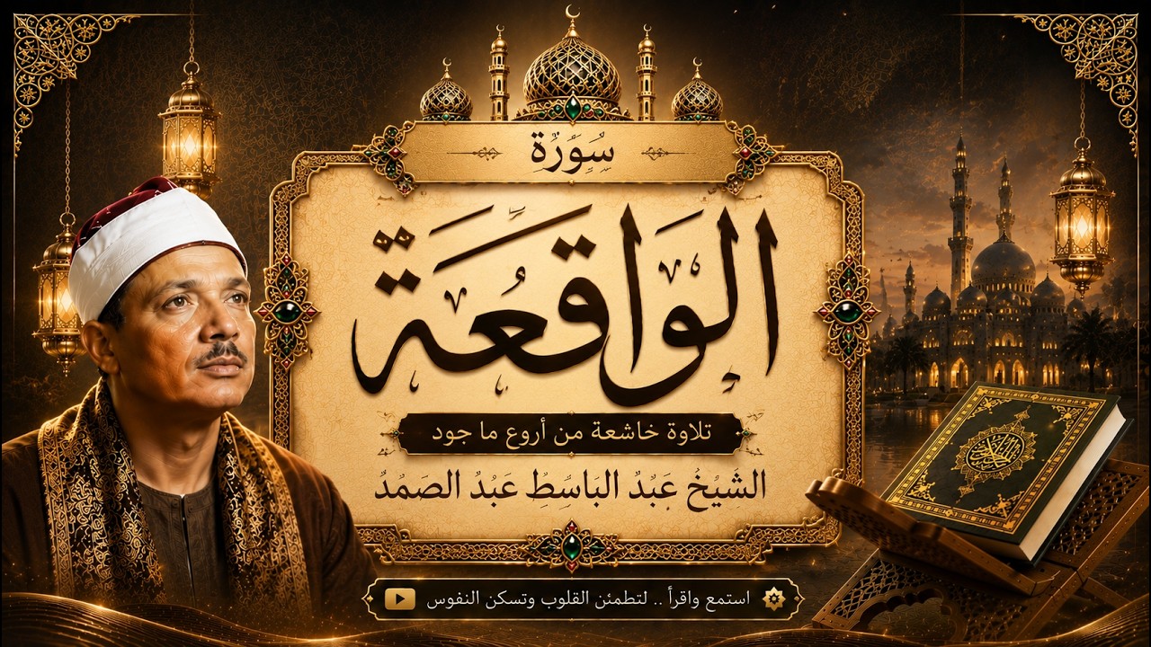سورة الواقعة (استمع واقرأ) الشيخ عبد الباسط عبد الصمد | تلاوة خاشعة | Surah Al-Waqi'ah cover art