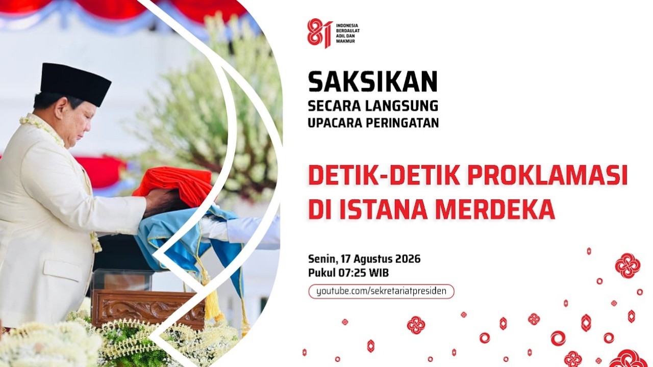 🔴[LIVE] Upacara Peringatan Detik-Detik Proklamasi, Istana Merdeka, 17 Agustus 2026 cover art
