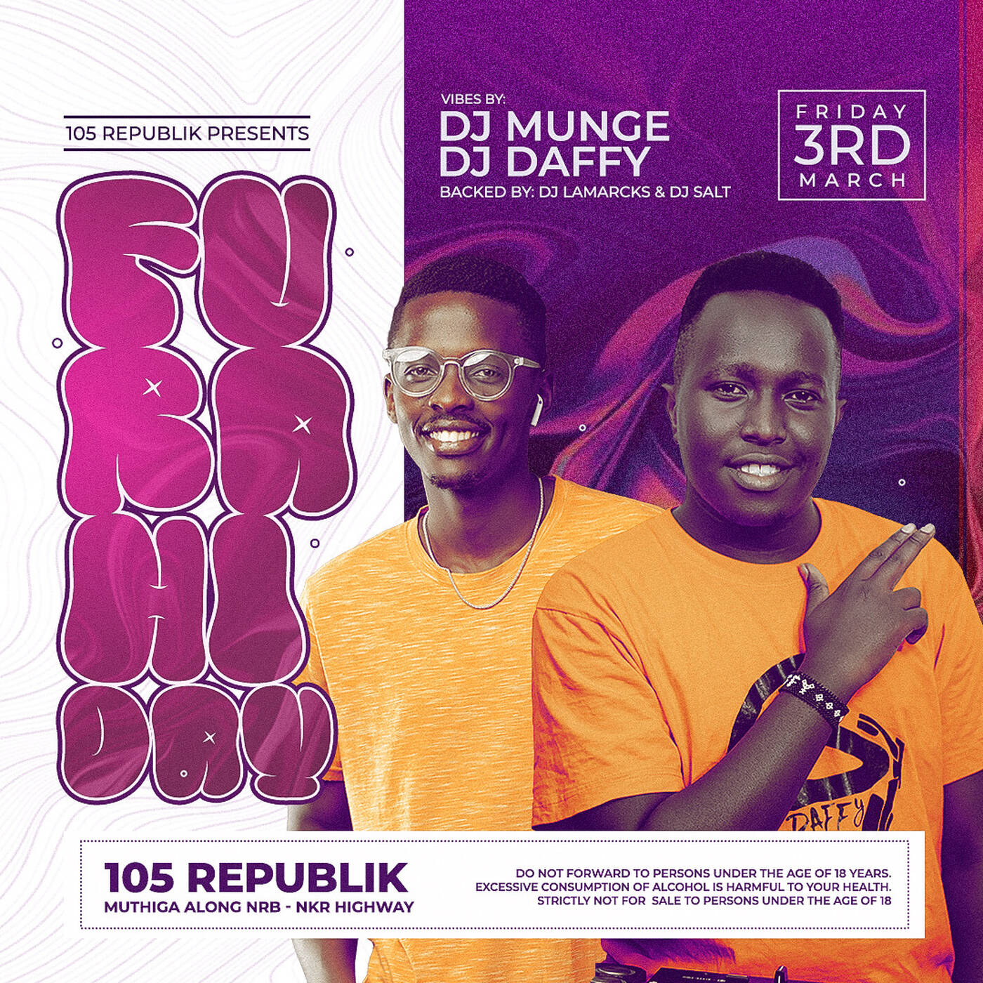 Furahiday 105 republic dj munge 11-1230 set cover art