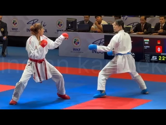 -55 K.G Female Final Match. Alisha Alisha (India AKA🔴) VS Kido Rina Japan (AO🔵). ASIAN CHAMPIONSHIP