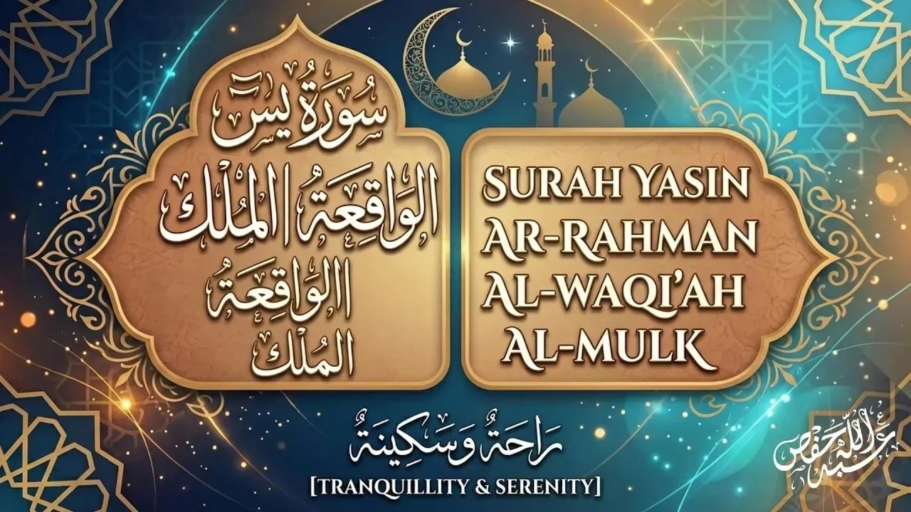 ضع سماعاتك وأرح قلبك 🎧 سورة يس، الرحمن، الواقعة، الملك كاملة cover art