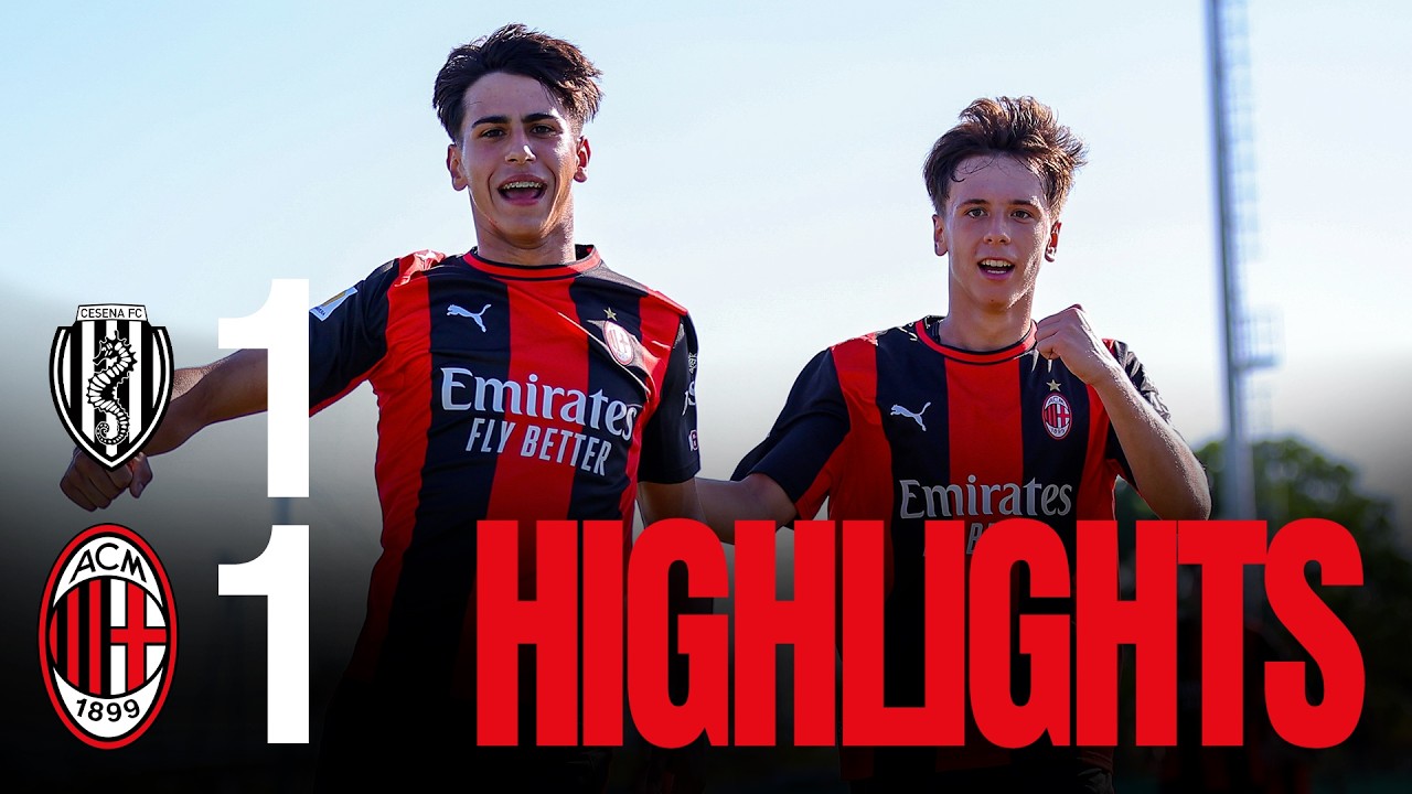Highlights Primavera | Nolli regala un punto ai Rossoneri | Cesena-Milan 1-1