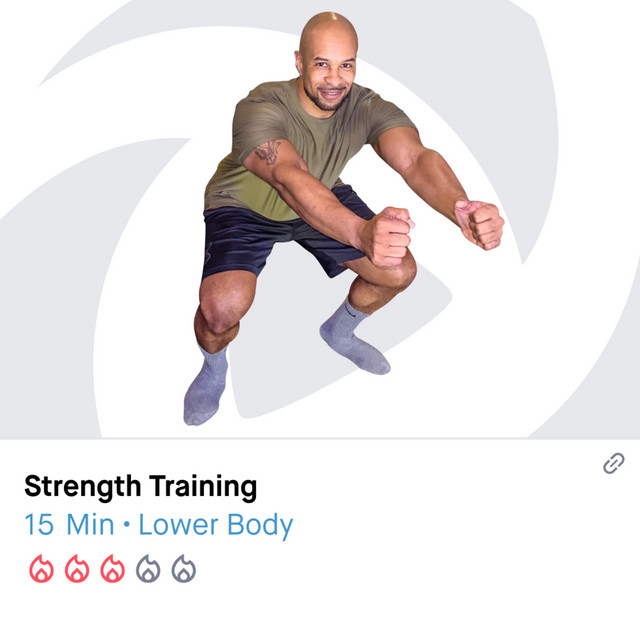 Quick Lower Body Strength + Low-Impact HIIT: Short, focused lower-body work with a low-impact finish.