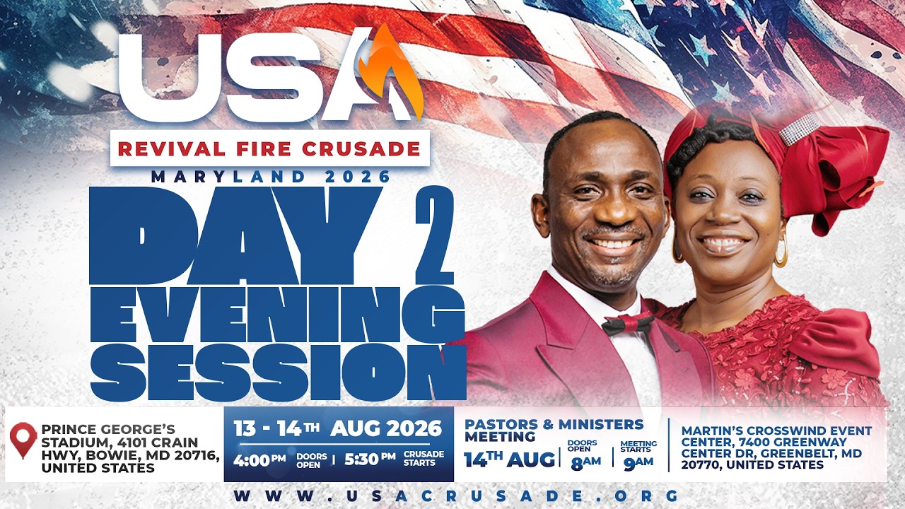 USA REVIVAL FIRE CRUSADE DAY 2 EVENING || 14-08-2026 cover art