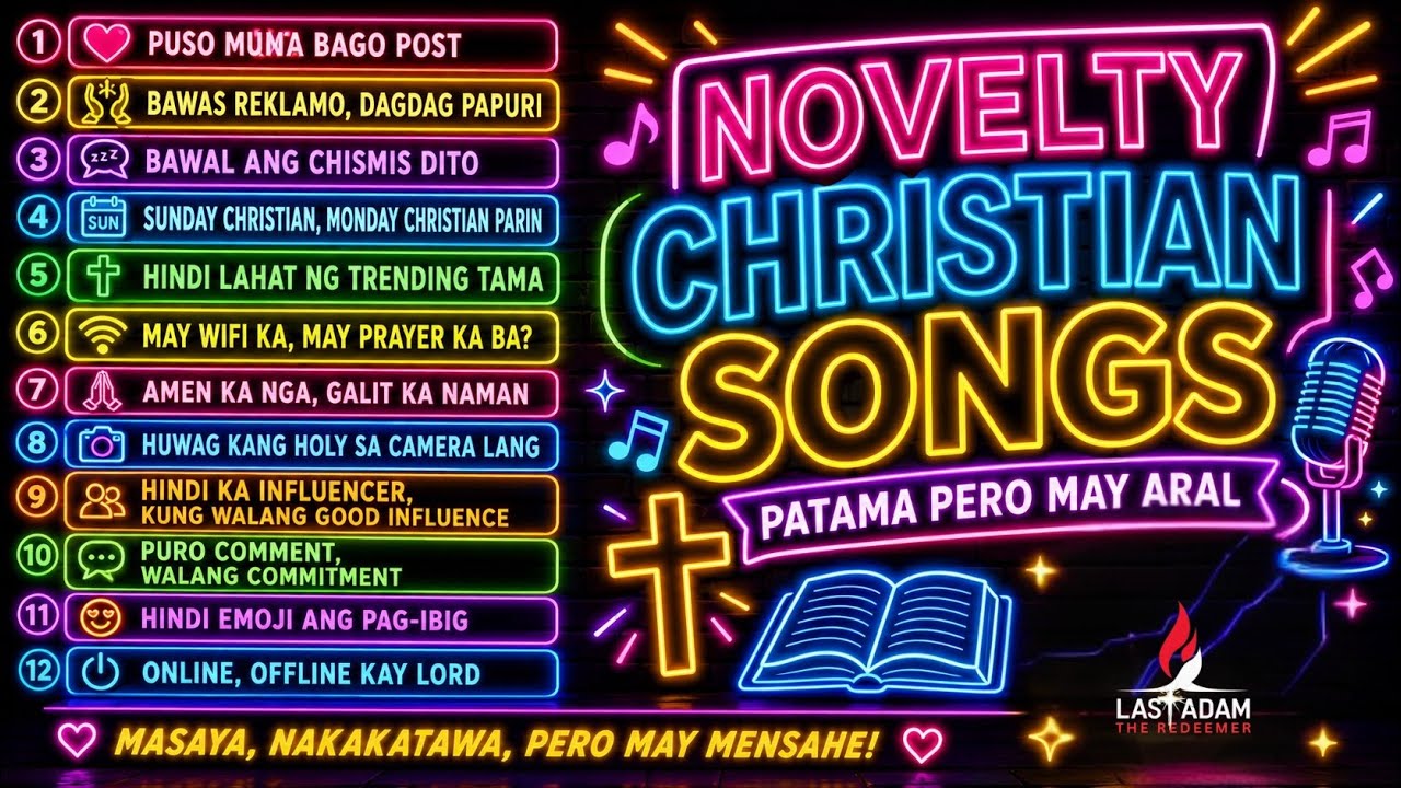 Novelty Christian Songs 2026 | 12 Nakakatawang Awit na May Aral at Papuri kay Hesus | Last Adam cover art