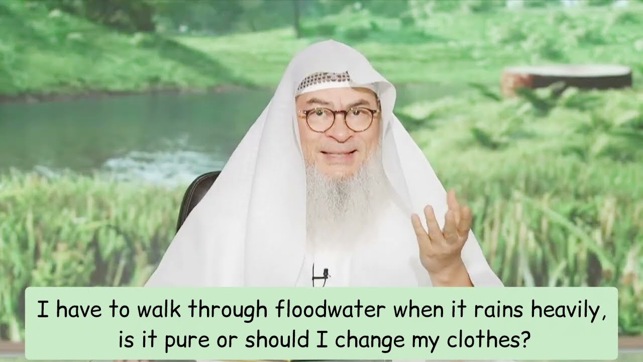 Is rain (flood) water pure Do I change clothes for prayer if I walk on street in rain assim alhakeem cover art