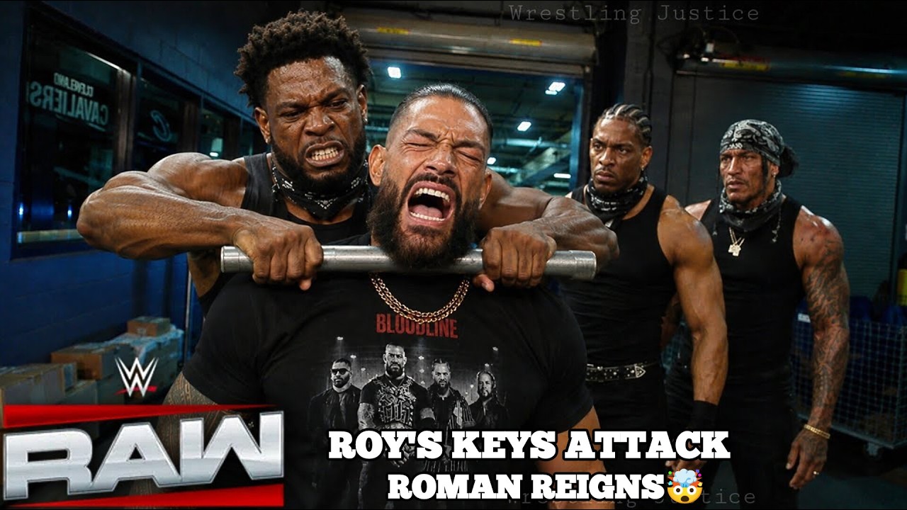 Royce Keys & OTM Brutal Attack Roman Reigns Backstage || WWE Raw Highlights