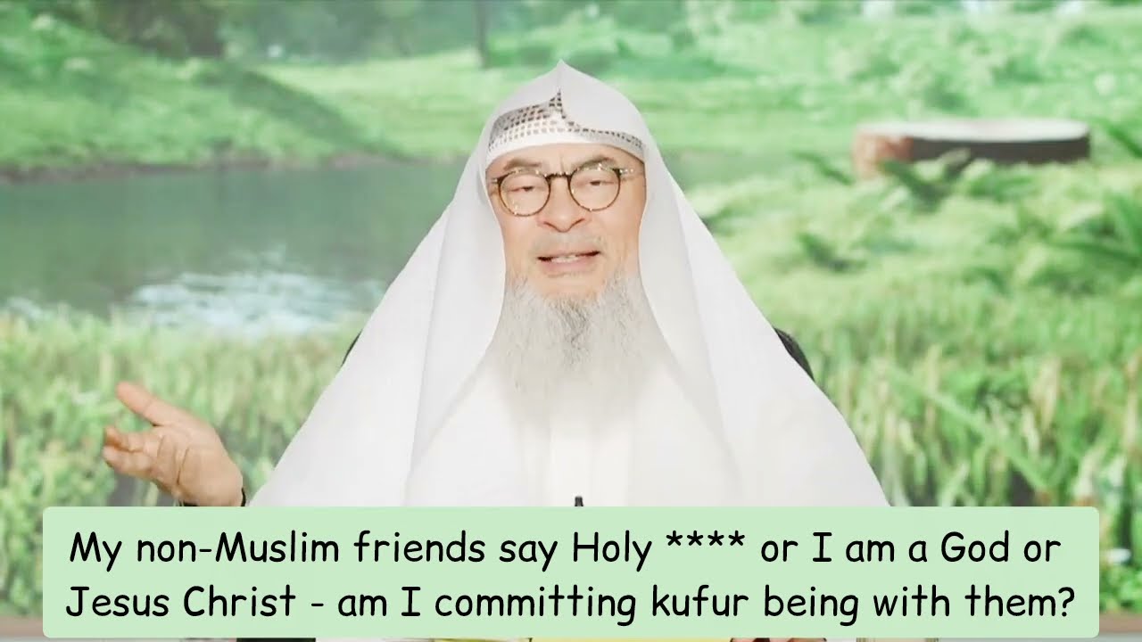 Non muslim friends say Holy s... Jesus Christ, am I committing kufr being with them? assim al hakeem cover art