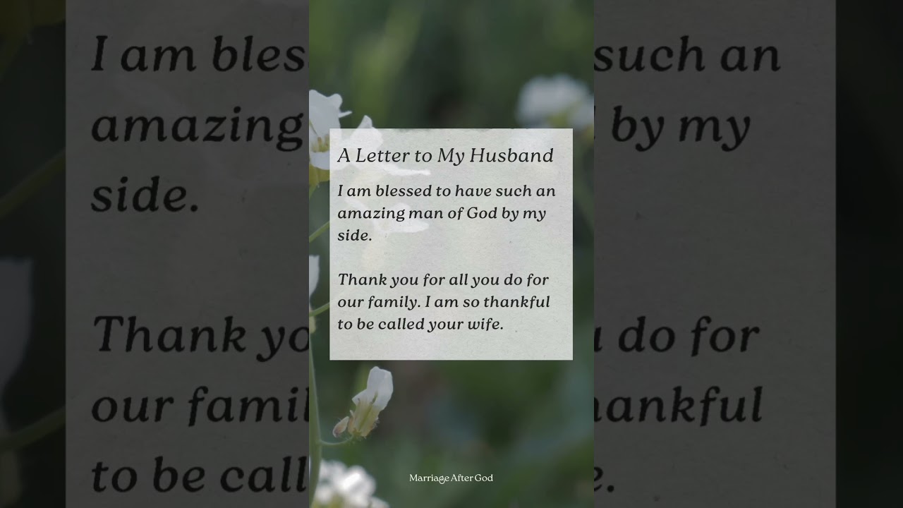Letter to My Husband cover art