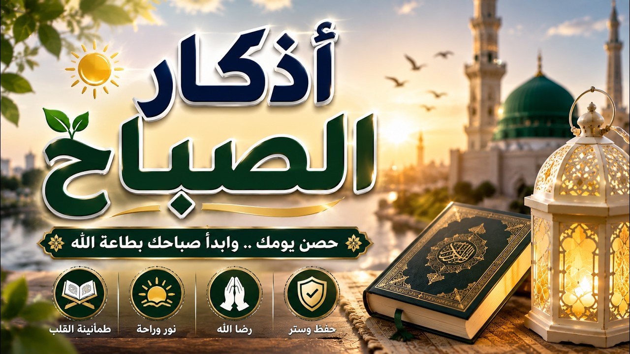 اذكار الصباح بصوت يريح قلبك راحه نفسيه حصن نفسك وبيتك من الشيطان حسام المعصبي أذكار الصباح cover art