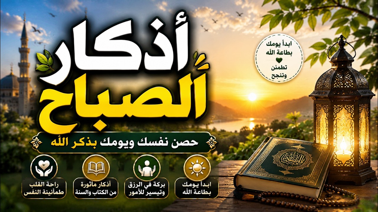 اذكار الصباح بصوت يريح قلبك راحه نفسيه حصن نفسك وبيتك من الشيطان حسام المعصبي أذكار الصباح cover art