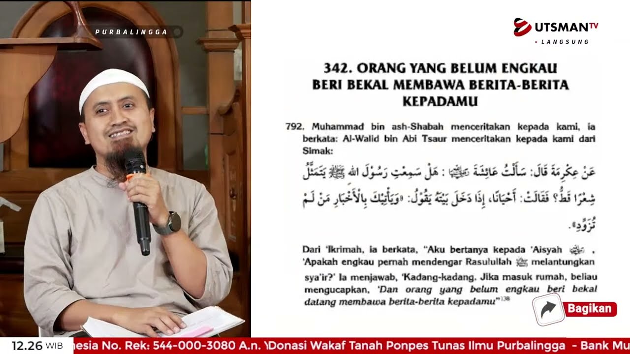 LIVE Orang Yang Belum Engkau Beri Bekal Membawa Berita-Berita Kepadamu - Ustadz Dr. Abdullah Zaen cover art