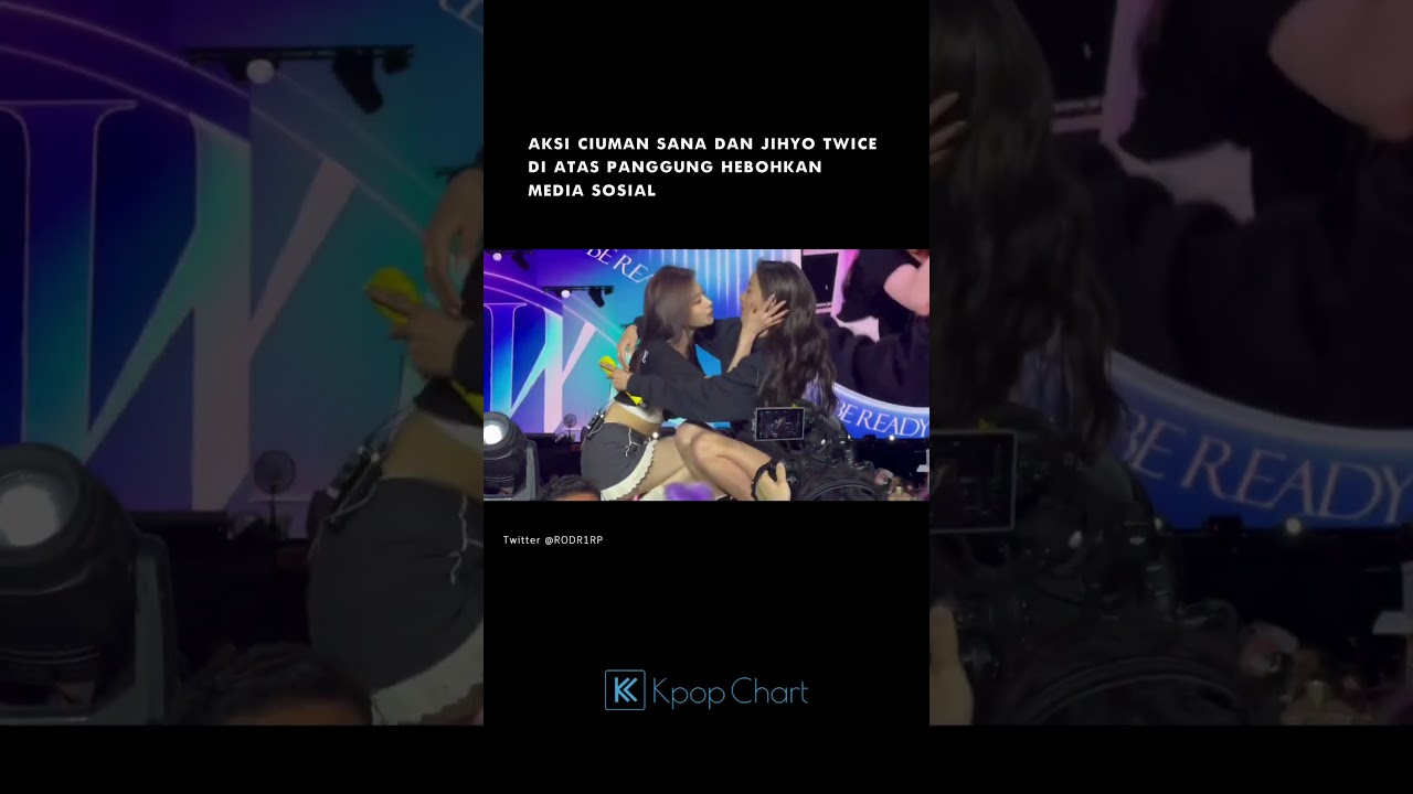 Sana dan Jihyo TWICE sukses gemparkan media sosial dengan aksi ciumannya cover art