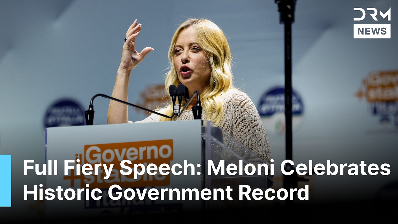 FULL SPEECH: Giorgia Meloni Celebrates Historic Government Record With Fiery Bari Speech | AC1B cover art
