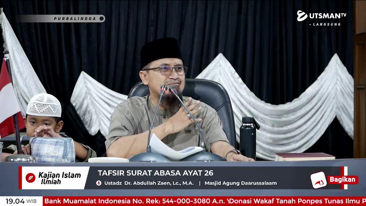 LIVE Tafsir Surat Abasa Ayat 26 - Ustadz Dr. Abdullah Zaen, Lc. M.A. cover art