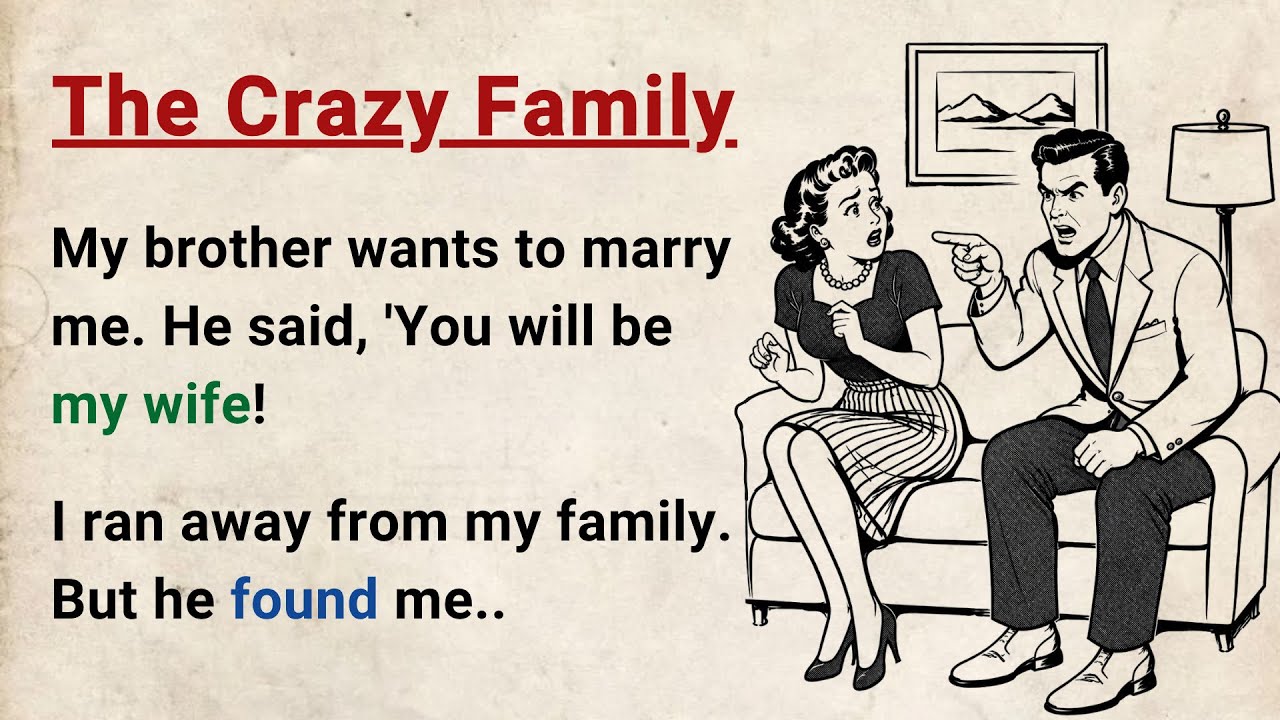 Learn English through Stories Level 3 ⭐The Crazy Family - Improve your English | English Audio Story cover art