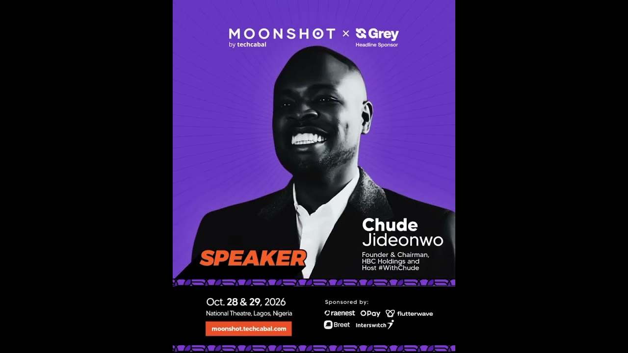 Moonshot Speaker Alert! Chude Jideonwo cover art