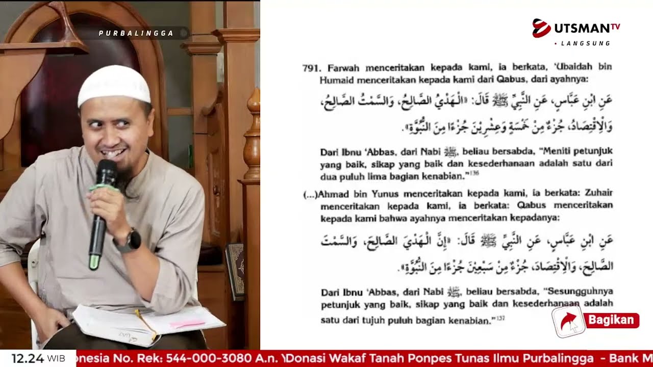 LIVE Petunjuk Dan Sikap Yang Baik | Hadits No.791 - Ustadz Dr. Abdullah Zaen, Lc. M.A. cover art