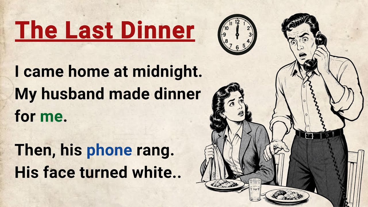 Learn English through Stories Level 3 ⭐ The Last Dinner - Improve your English | English Audio Story cover art