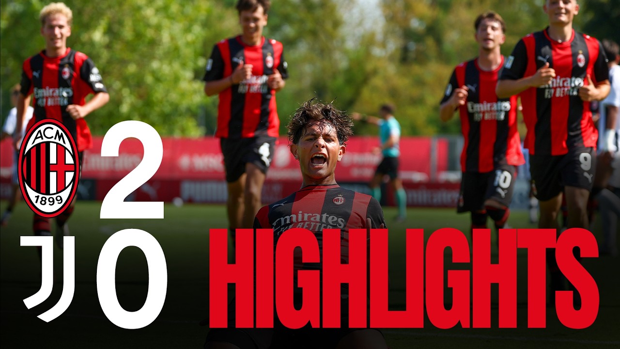 Highlights Primavera | Il Milan batte la Juve e vola in vetta alla classifica | Milan 2-0 Juventus