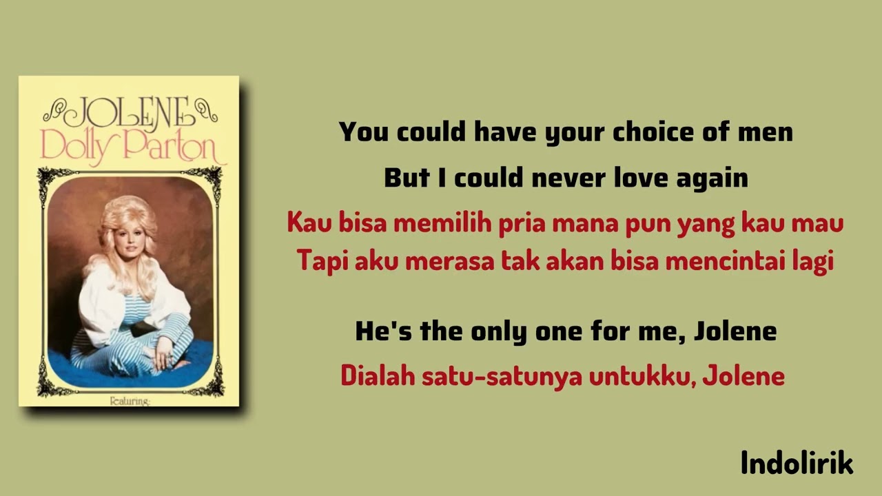 Jolene - Dolly Parton | Lirik Terjemahan Indonesia cover art