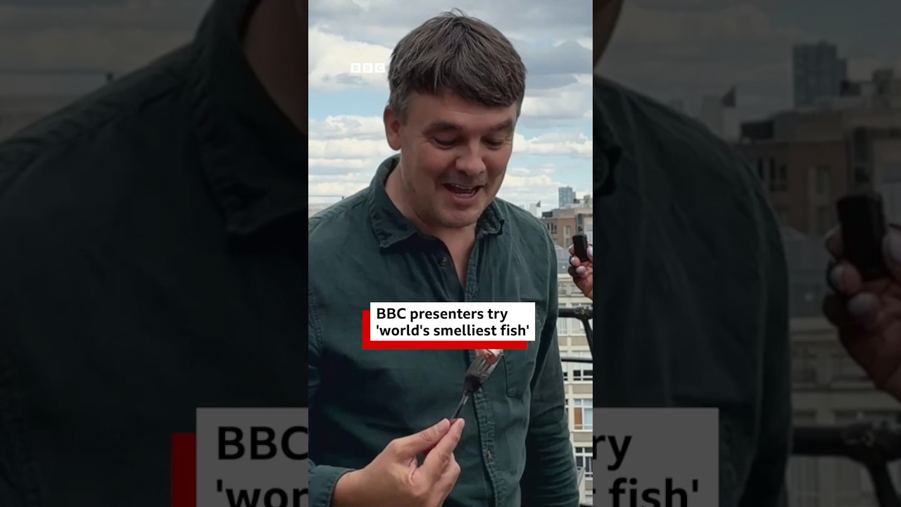 Watch BBC presenters try 'world's smelliest fish' - BBC World Service #shorts cover art