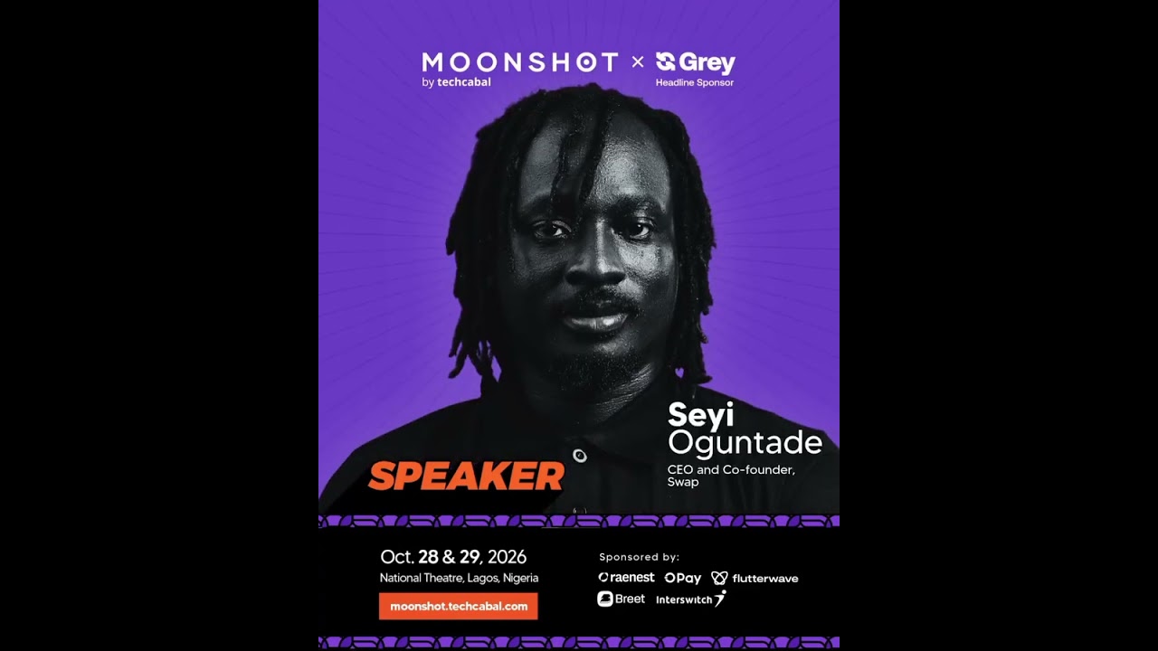 Moonshot speaker alert! Seyi Oguntunde will be speaking at Moonshot cover art