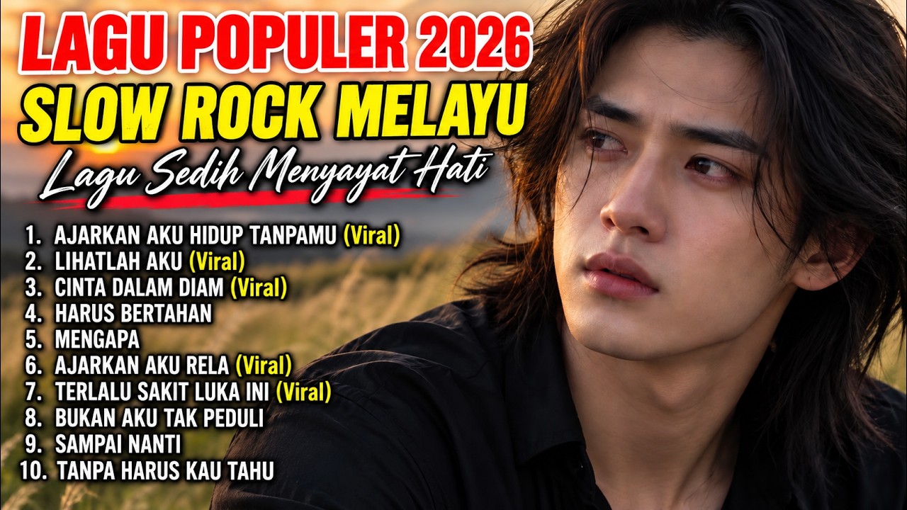 SLOW ROCK MELAYU TERBAIK 2026 / AJARKAN AKU HIDUP TANPAMU / Full Album Lagu Paling Menyayat Hati cover art