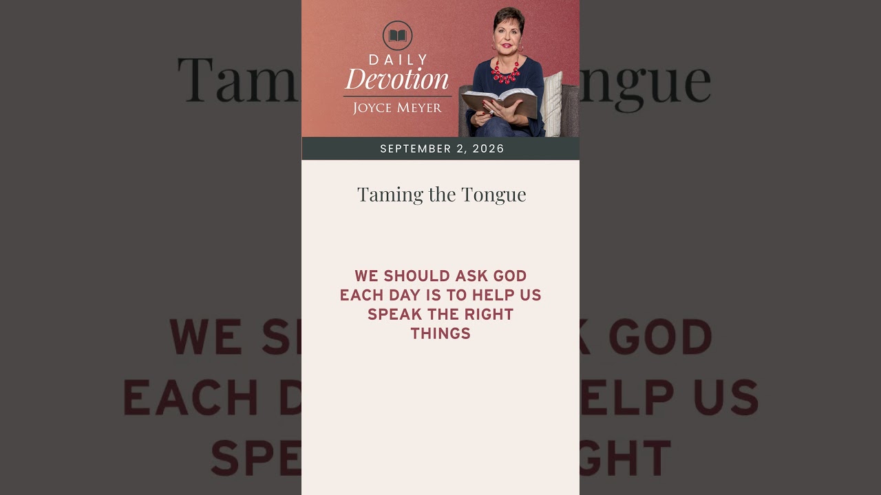Taming the Tongue | Daily Devotion from Joyce Meyer cover art
