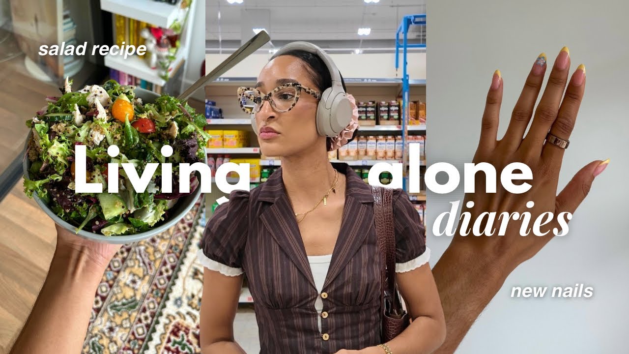 Living Alone Diaries | Life with Jesus 🤍 salad recipe, hair routine, skincare, new nails & more cover art