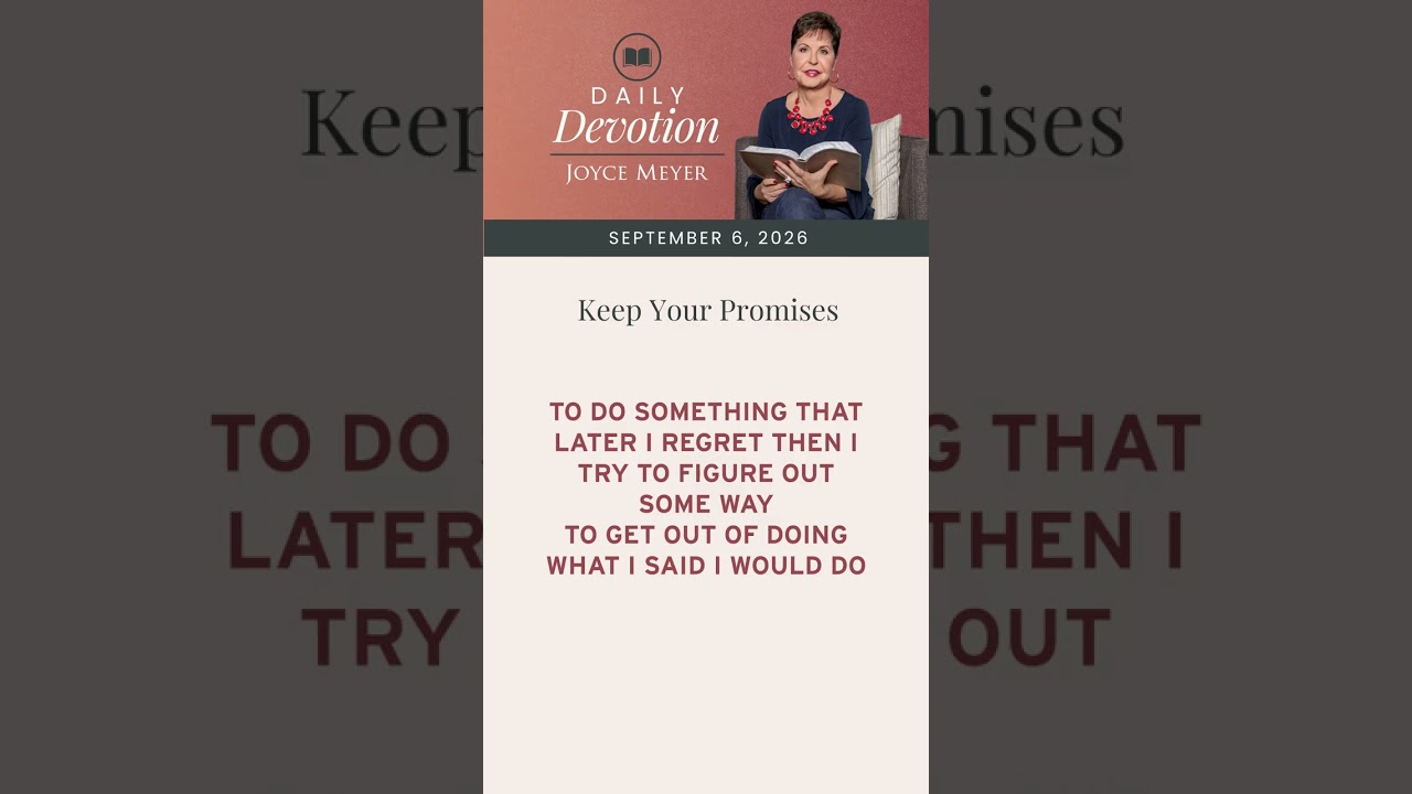 Keep Your Promises | Daily Devotion from Joyce Meyer cover art