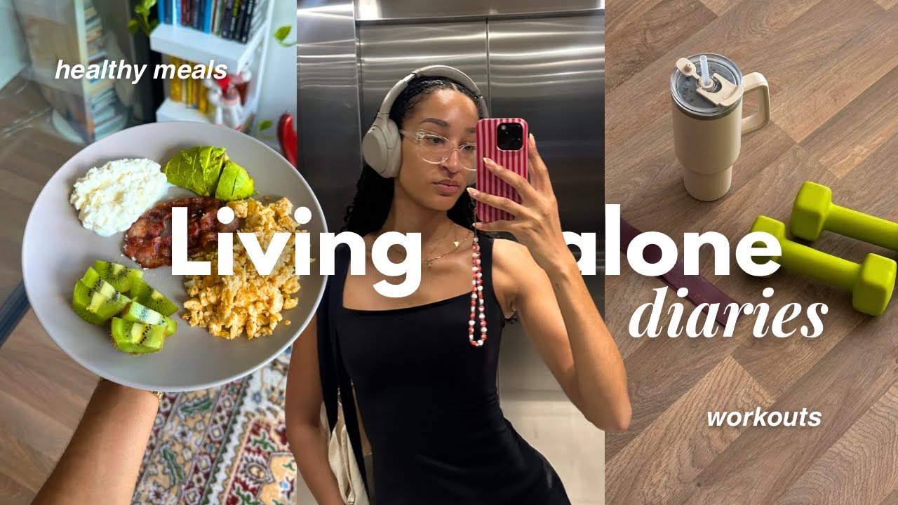 Living Alone Diaries | What I eat in a day 🥗 Workout routine, bible study, travel prep & more cover art
