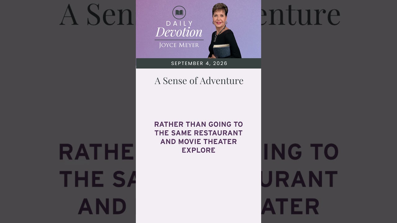 A Sense of Adventure | Daily Devotion from Joyce Meyer cover art
