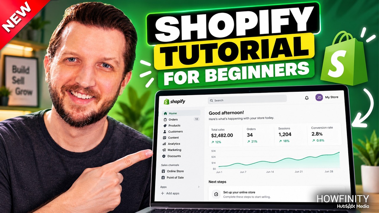 Shopify Tutorial For Beginners cover art