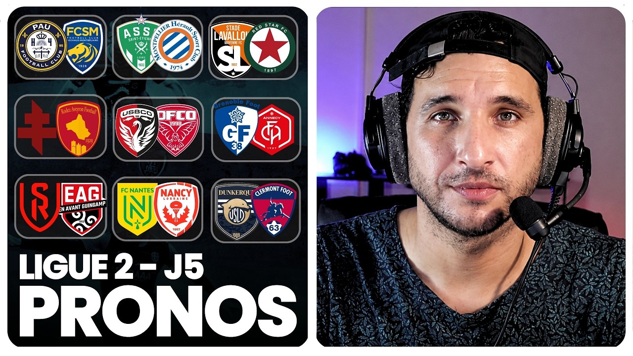 🇫🇷 MES PRONOSTICS LIGUE 2 - 5e JOURNÉE | Ça va encore faire débat ! 🔥 cover art