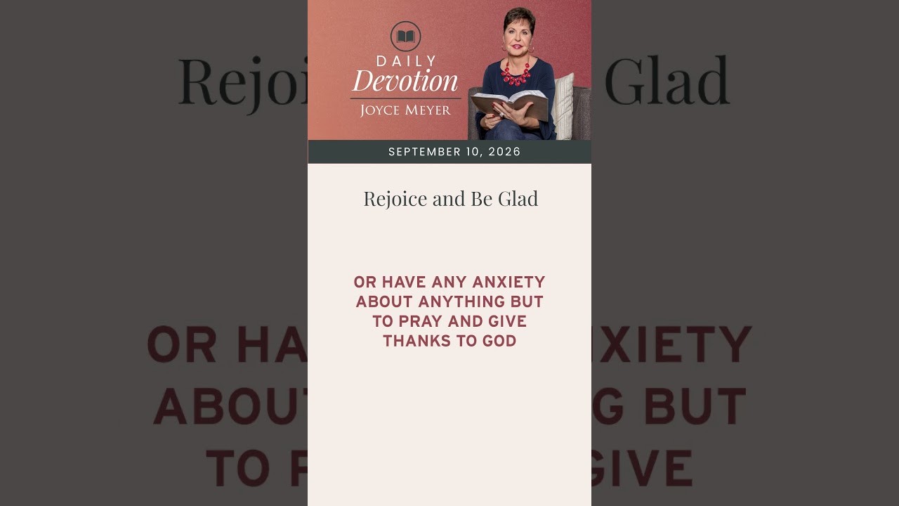 Rejoice and Be Glad | Daily Devotion from Joyce Meyer cover art
