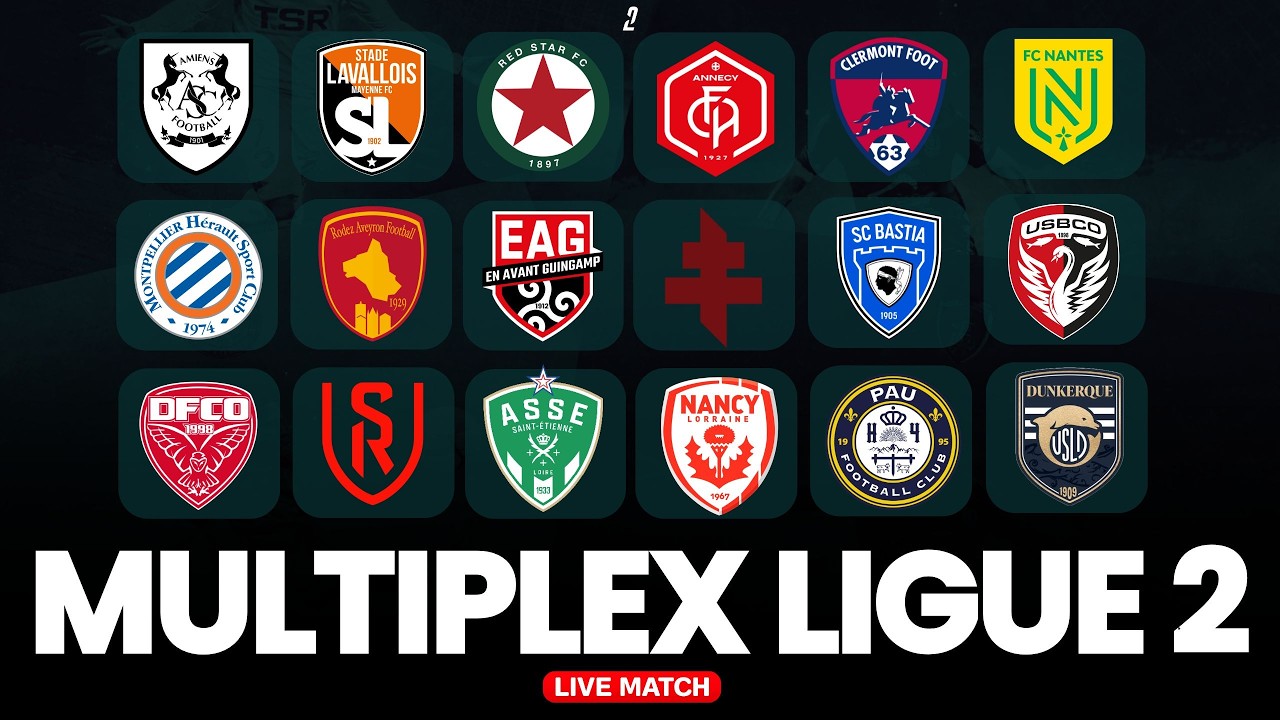 🔴 MULTIPLEX LIGUE 2 LIVE / 9 MATCHS EN DIRECT / ASSE - CLERMONT / LAVAL - NANTES... (direct)🔥 cover art
